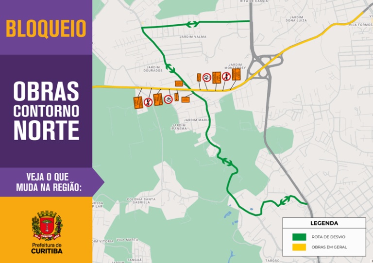 Obras no Contorno Norte: confira o que muda na região