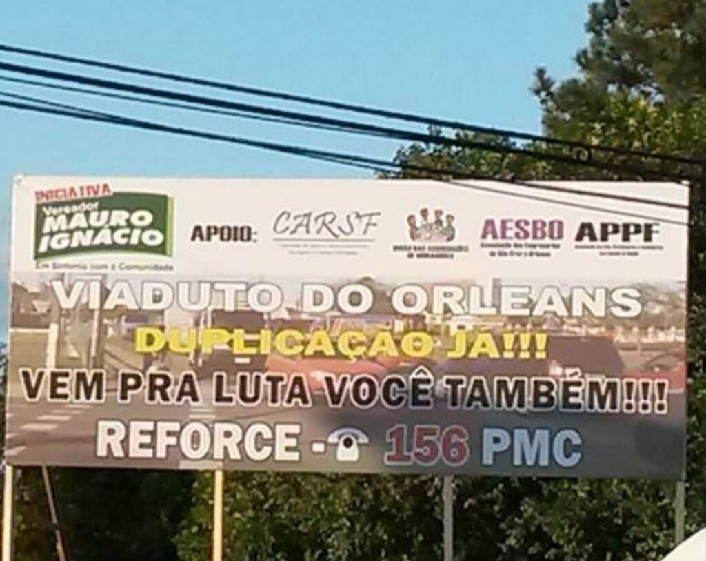 Outdoor viaduto do Orleans Mauro Ignácio
