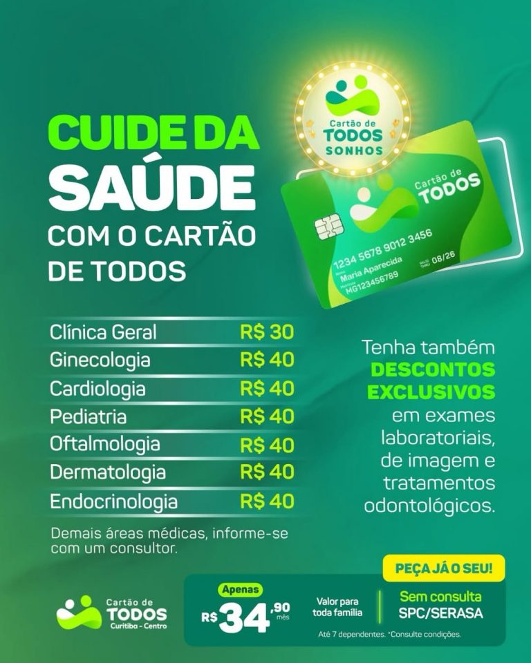 Cartão de TODOS – Saúde, economia e prêmios para toda a família!