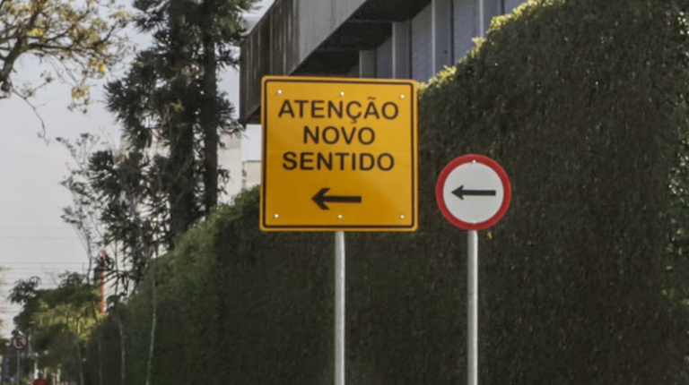 Rua do Ahú terá mudança de sentido a partir desta quarta-feira