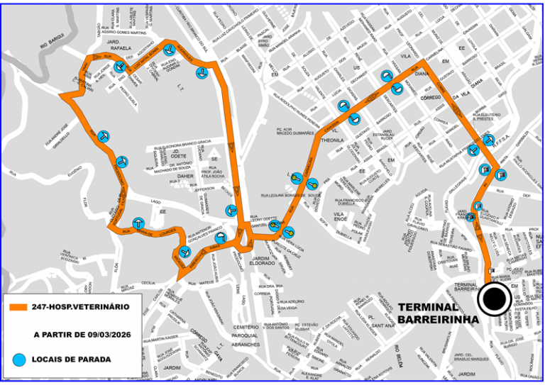 Urbs lança a nova linha 247 – Hospital Veterinário saindo do Barreirinha
